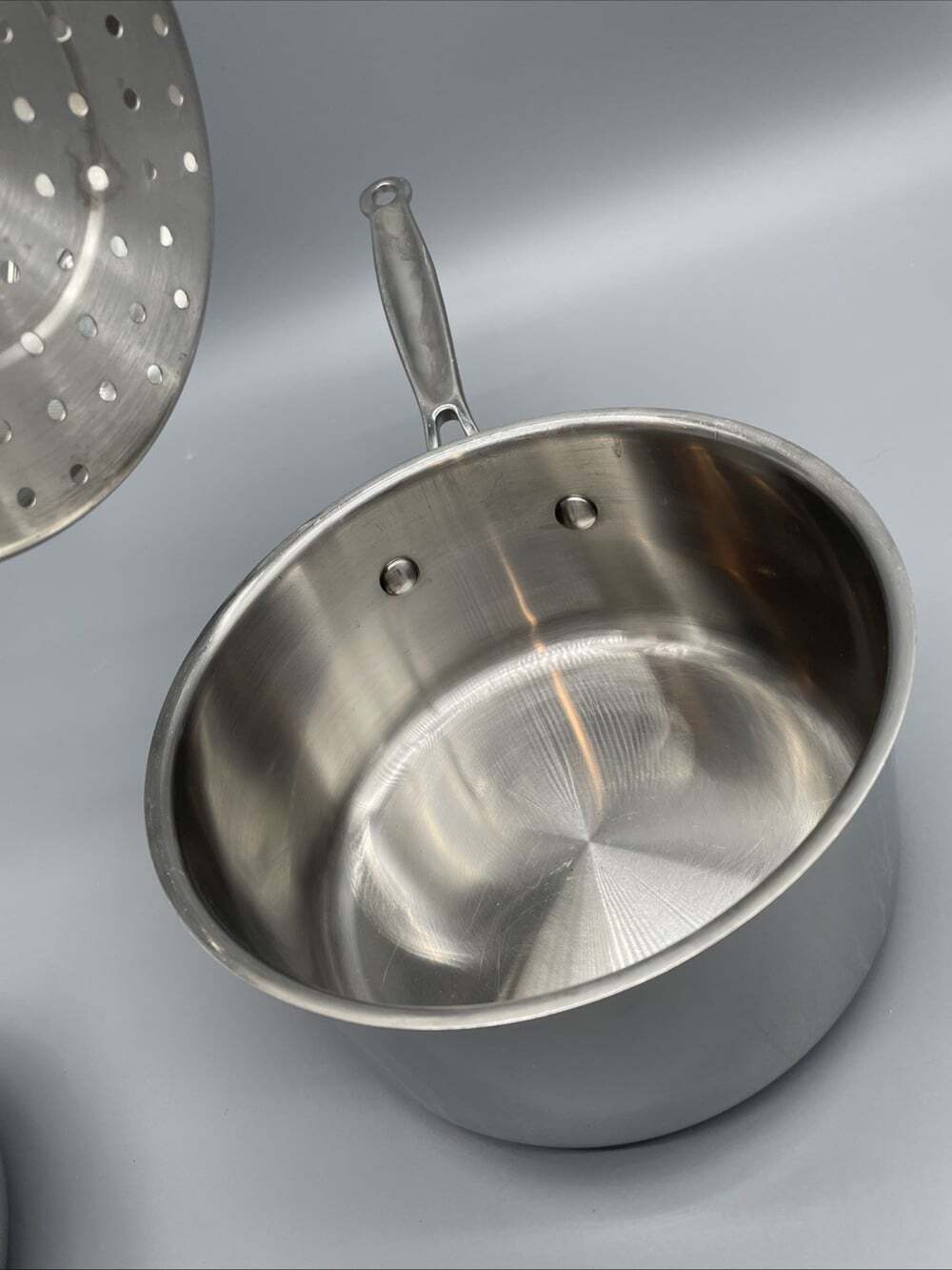 Cuisinart 2.5 Qt Stainless Steel Sauce Pot Model 7195-18G Lid & Steamer 7116-18S - Picture 9 of 11